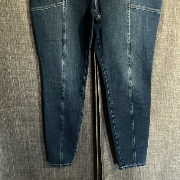 Duluth trading co pull on elastic waistband size 16 skinny jeans seam front - Picture 3 of 5